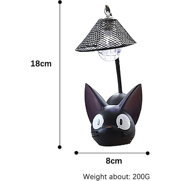 Svart kattlampa, LED svart kattlampa figur kattlampa, kreativ harts katt djur nattlampa, liten barn katt nattlampa, katt sänglampa