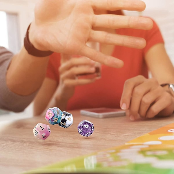 35 Stycken Polyhedrala Tärningar 12-Sidor Blandade Färger Tärningar För Dnd Rpg Mtg Bordsspel