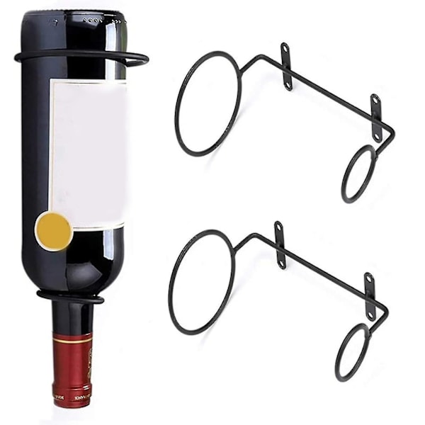 1 Set Väggmonterad Flaskhållare Multi-använd Metall Vin Display Hylla Konsol Rack För Hemmet