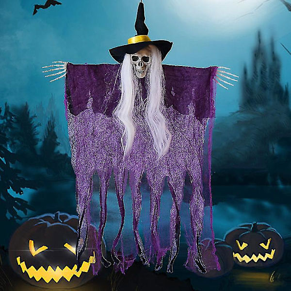 Skjelett Hengende Spøkelse 4-delt Sett Halloween Dekorasjon Hatt Skjelett Hengende Spøkelse Spøkelseshus Hemmelig Rom Scene Layout Rekvisitter