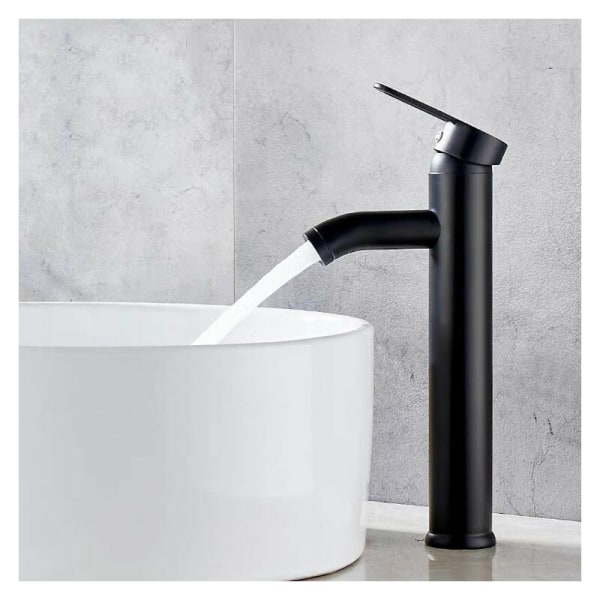 Mattsvart Badrumsvaskblandare med ett handtag, elegant design e699 | Fyndiq