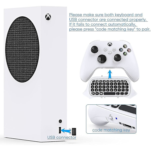 Trådlöst tangentbord för Xbox Series X/S/One/One S-kontroll