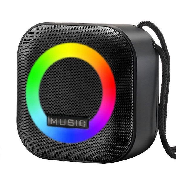 Portabel Bluetooth-högtalare RGB Färgrik Ljus Vattentät Trådlös Subwoofer Stereo Surround Högtalare TWS Resehögtalare