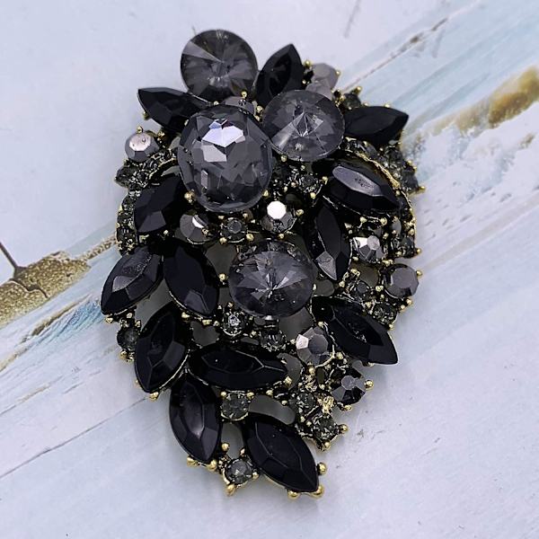 Rhinestone Statement Brossi Pin Kukka Mekko Asuste