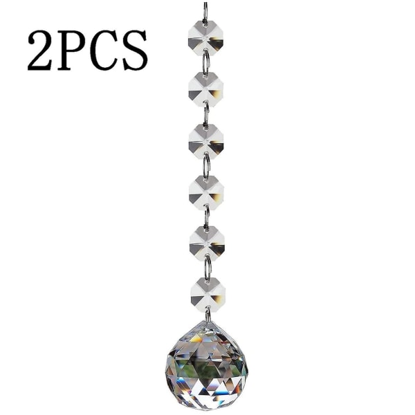 20 mm krystallanheng Tåredråpe klart prismeglass solfangeranheng med åttekantede perler til lysekrone Vase Hagefest Julebryllupsdekorasjon