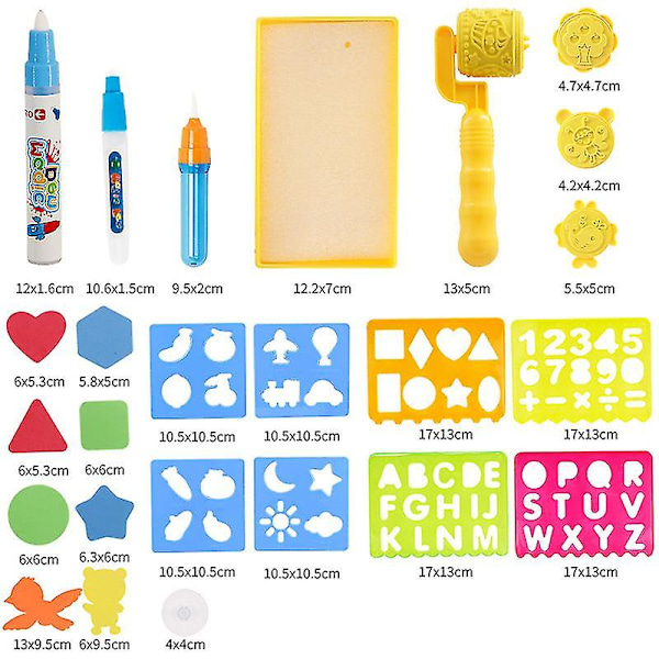 Vann-Doodle Matte 100*80cm Stor Vanntegning Matte, Tegne- og Malematte Med Vann-Doodle Penner