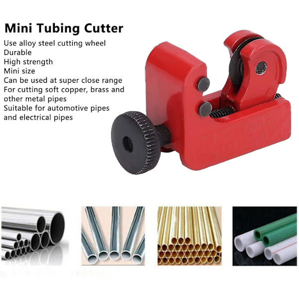Mini rørskærer, Mini rørskærer, 3-22mm (1/8in-7/8in) Blød kobber aluminiumlegering stålrørskærer værktøj til bilrør, rørskærere