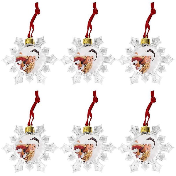 6pcs Diy Photo Frame Ornaments Photo Craft Decors Picture Hanging Pendant