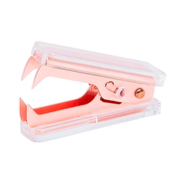 sourcing map Stapler Tool, Staplers Puller with Acrylic Metal Body Jaws for Office Home Office Accessories Rose Gold