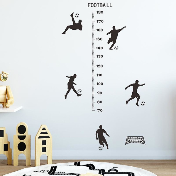 Et sett med fotball høydemåling Wall Stickers Wall Stickers
