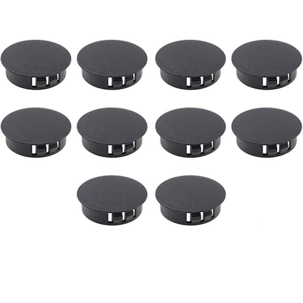 10 Pieces 35 mm Plastic Round Blanking Lamella Cap Black Tube End Cap for Steel Tubes Tables Chairs Furniture Walking Sticks Fonepro