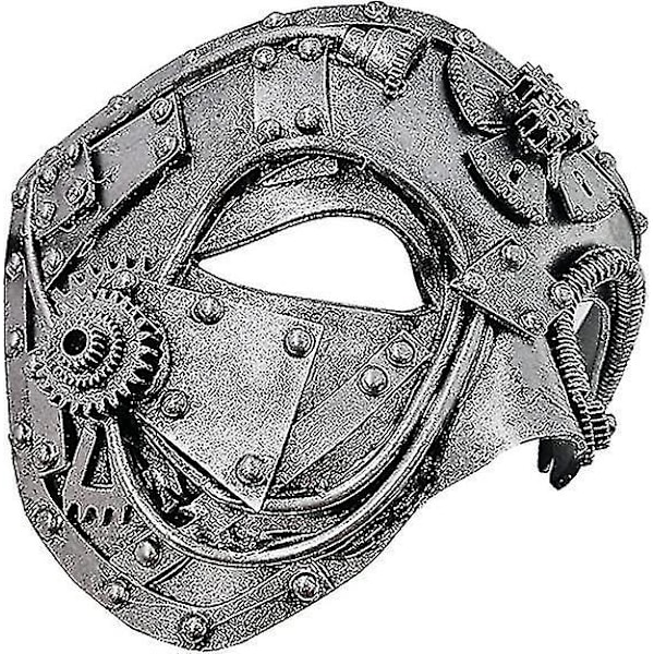 Steampunk Metallisk Cyborg Venetians Mask, Maskeradmask För Halloween Kostymfest/fantom Operan/Mardi Gras Boll