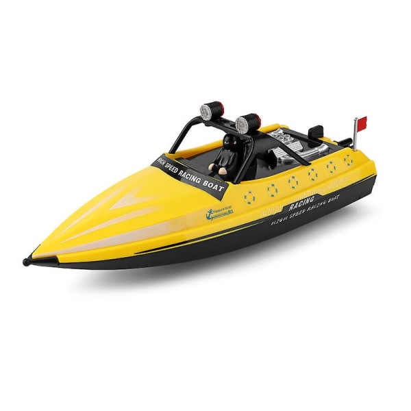 RC-båt 2,4 g RC-racingbåt med hög hastighet Vattentät modell Elektrisk radiokontroll Speedboat Boy Presentleksak (Gul)
