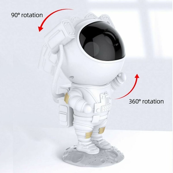 Astronaut Projektionslampa Robot Stjärnhimmel LED Projektionslampa med Fjärrkontroll och Timer Heminredning Jul Sovrumsdekoration