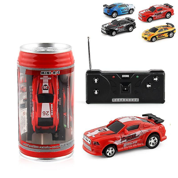 Micro Racing Coca-Cola burk Mini Bil Extrem Hastighet Fjärrkontroll Radio Fjärrkontroll Jul Barnleksak Röd (Röd)