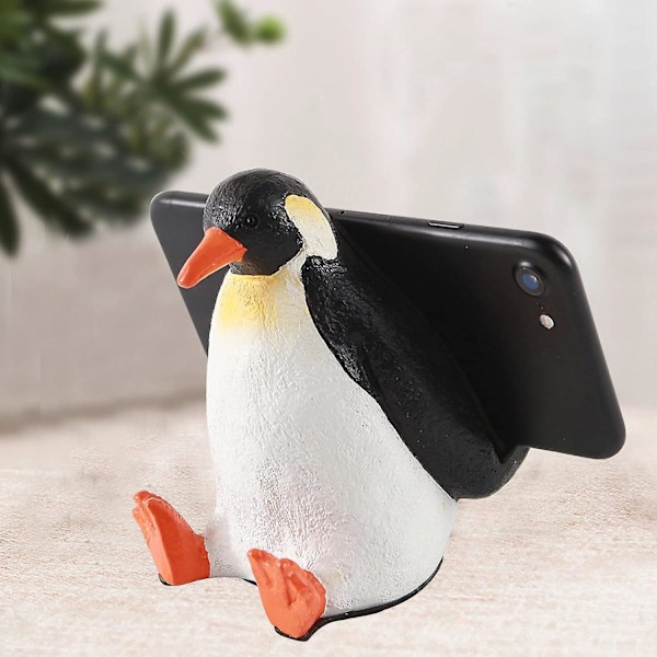 Penguin Telefonholder Sød Dyre Mobiltelefon Stativ Tablet Holder til Skrivebord Opladningsslot & Anti-Slip Kreativ