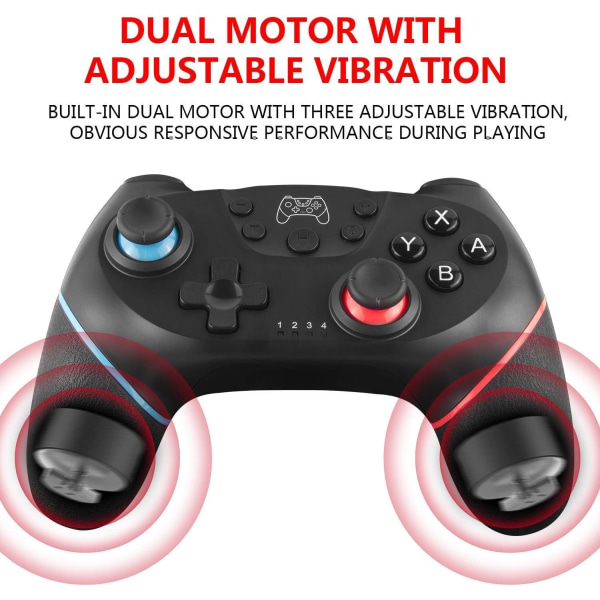 Switch ergonomisk anti-slip trådløs Bluetooth-spilcontroller justerbar turbinevibration seks-akset kropsfølelse switch PRO controller