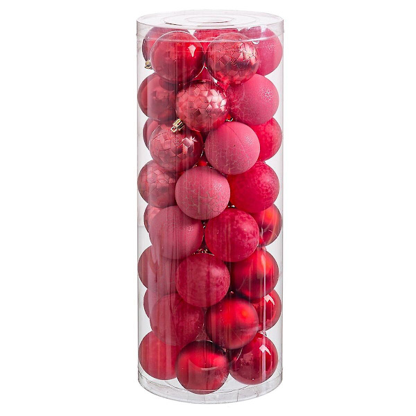 Julgranskulor Röd Plast 6 x 6 x 6 cm (40 stycken)