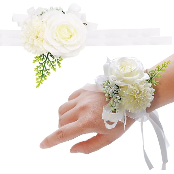 5 st Brudgummar Artificiella Handledsblommor, Små Färska Handledsblommor För Bröllop