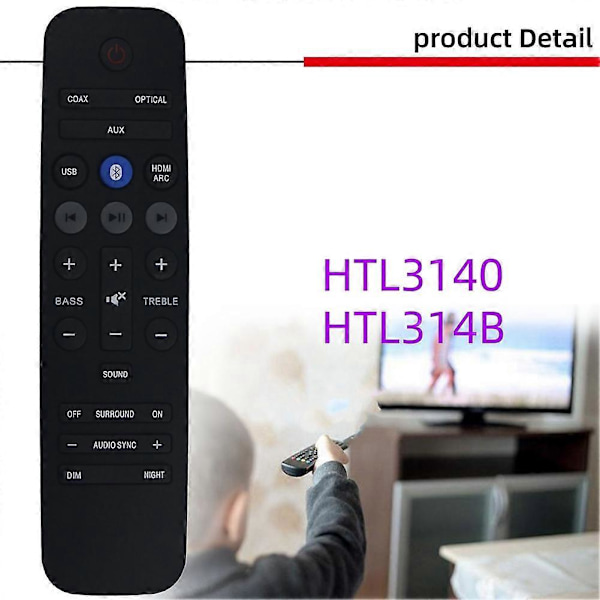 Ersättningsfjärrkontroll för hemmabiosoundbar A1037 26BA 004 HTL3140B HTL3140 Htl3110B Htl31