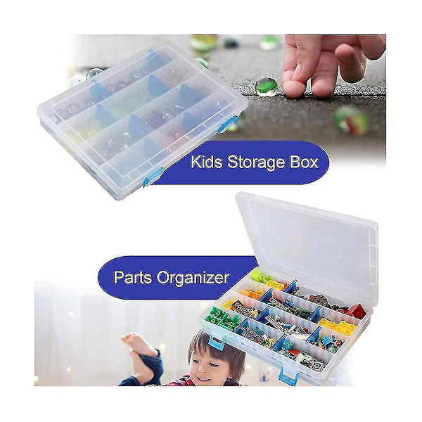 Tackle Box Snackle Box Beholder Organizer Opbevaringsboks med Blå Dele