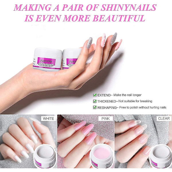 Akrylnagelsats Full Set Manikyr Nagelkonst Set 12 Akryl Glitterpulver Vätska Borste Nagelkonst Verktyg Manikyr Set