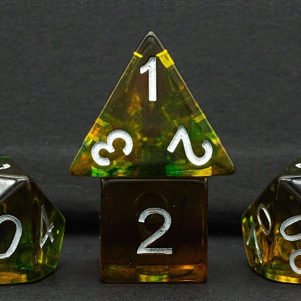 Mörkgrön D4~D20 Flersidig Tärning