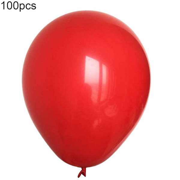 100 st/set Julballonger Jultema Multi-tillfälle 2 Stilar Färgfast Fleranvändningsbar Festivalballong för Fest (Stil B, Röd)