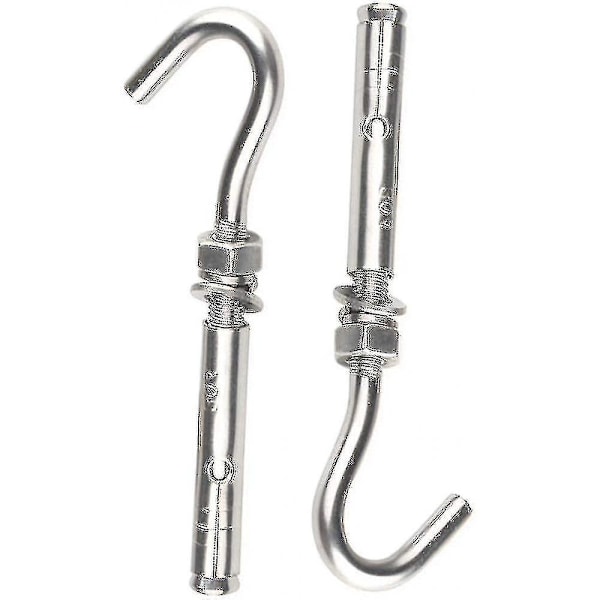 4 Pieces M6 Universal Open Cup Wall Concrete Expansion Hook Anchor Bolt 304 Stainless Steel Screw