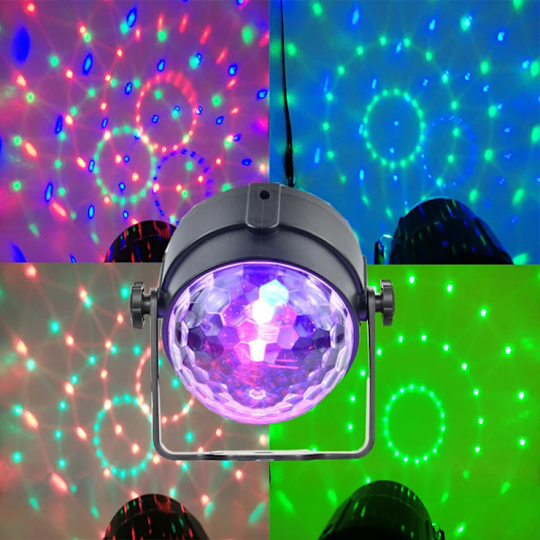 Mini Stereo/Fjärrkontroll LED Magic Ball Lights DJ Lights Disco Ball Strobe Club Lights Magic