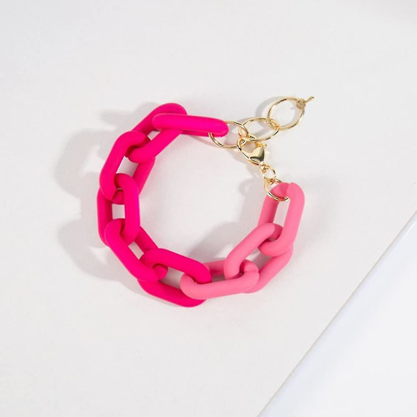 Sommarfärgade Resin Länkkedje Armband Chunky Akryl Länkkedje Armband Set För Kvinnor Flickor Y2k Smycken A 3pcs -