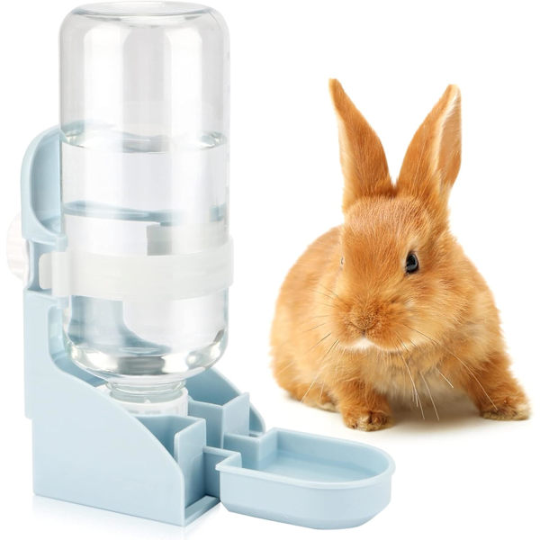 500 ml Kanin Vatten Dispenser Hängande Vattenfontän Automatisk Dispenser Ingen Läckande Vatten