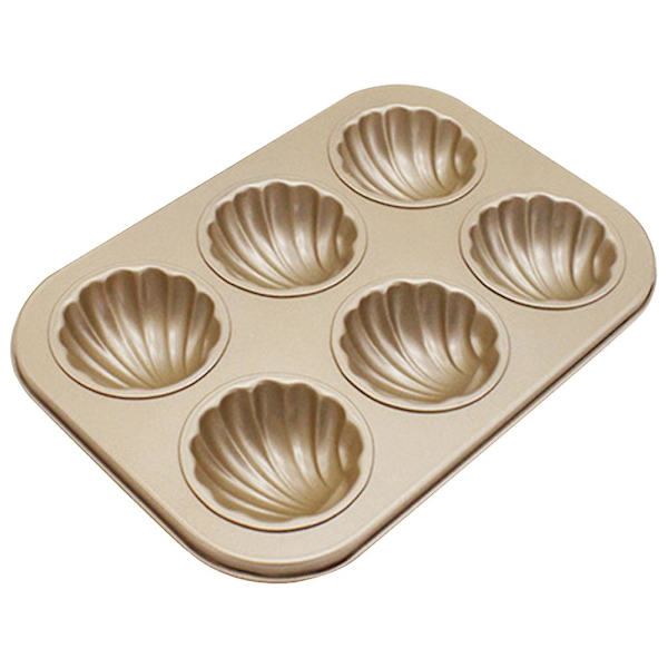 Nonstick 6-håls skalform i choklad (stil 2)