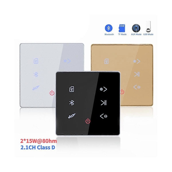 Bluetooth Förstärkare Inbyggd Vägg USB SD Kort Musikpanel Smart Hem Bakgrund Stereo Högtalare Hotell Restaurang.