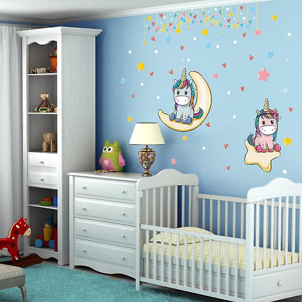 Cartoon Unicorn Väggdekaler