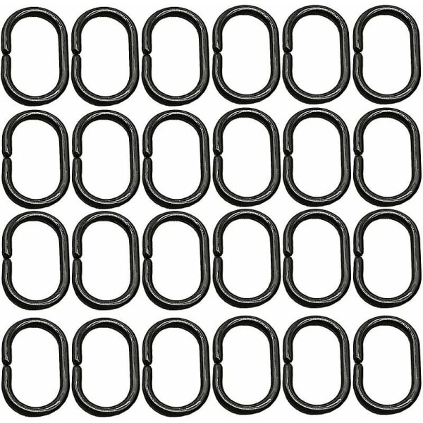 24-pack duschdraperiringar C-ringar krokar i badrummet 24-pack duschdraperiringar för badrumsfönsterstång