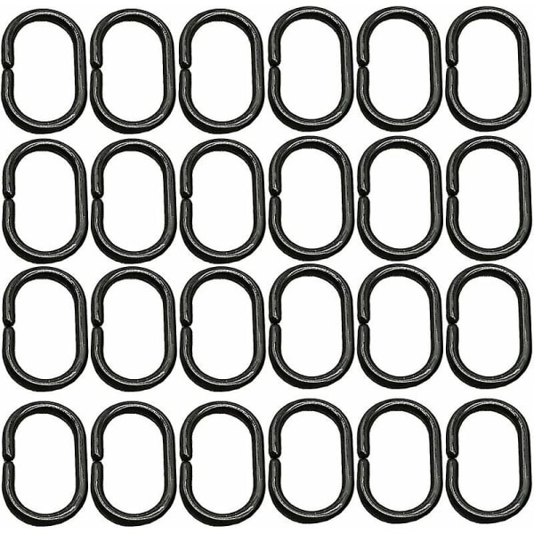 24 Pack Shower Curtain Rings C-Rings Hooks In The Bathroom 24 Pack Shower Curtain Rings For Bathroom Window Rod