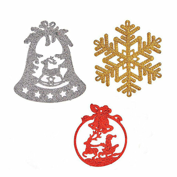 Julgranspynt Set Röd Guld Silver Plast (24 Stycken)
