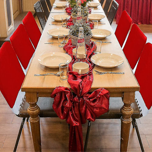 6 st julstolsöverdrag Santahatt Stolsöverdrag för matsal Semester Röd