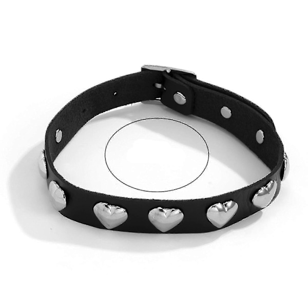Punk Nitar Läder Choker Halsband 1 st