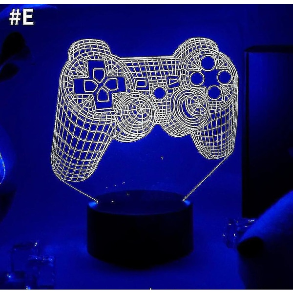 3D-lampa Gaming Skrivbord Setup Ing R På bordet Ps Gamepad S Spelkonsol Ikon