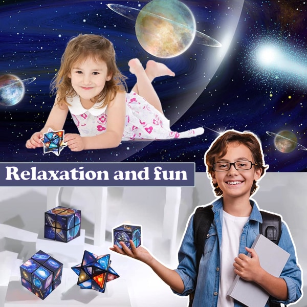 Lahja 8-12-vuotiaille pojille ja tytöille, Infinity Cube Fidget Lelu, Opetustähtikuutio, Lahjaidea