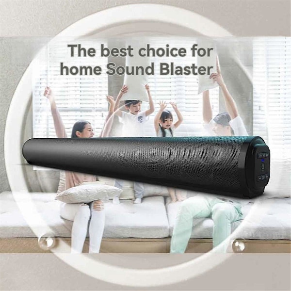 Trådlös Bluetooth-ljudfält, kraftfull stereosurroundljud, subwoofer, FM-radio, hemmabiosystem för TV