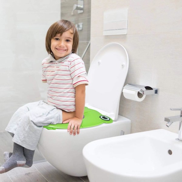 Toalettsetetrekk | Sammenleggbart reisetoalettsete for barn og pottetrening | Bærbart silikontoalettsete for småbarn, gutter og jenter med ikke-sli