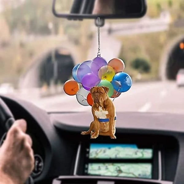 Bilhängande prydnader med färgglad ballong,bil Rick spegel Dekorativ bildekoration Interiörtillbehör Hängande solfångare för kattälskare Girls/B