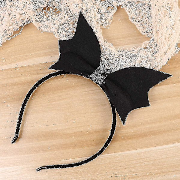 Halloween Hodebånd med Sekvens Flaggermus Hårbånd Kreativt Hårbånd Slitesterkt Søtt Festdekorasjoner Rekvisitter For Kvinner Jenter Svart 1stk