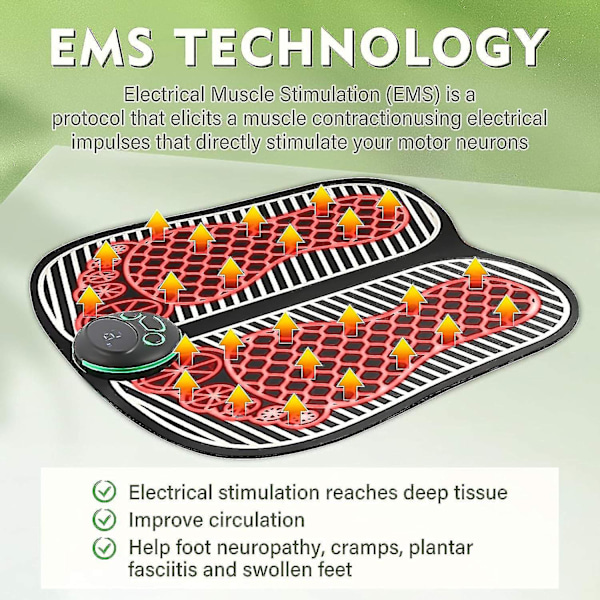 Elektriske Fodmassagere Til Smerter Og Cirkulation, ems Fodmassager Elektrisk Massagemåtte Muskel Sti