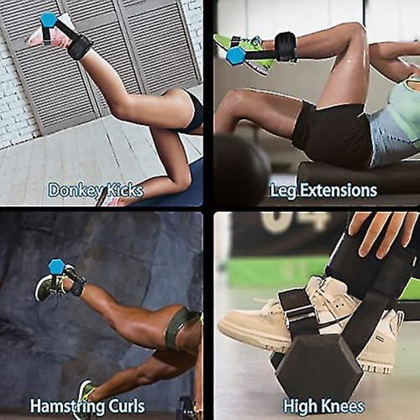 Justerbare Dumbbell Ankelsløjfer D-ringe Vægte Benudvidelse Træning Tibialis Træner Hjemme Gym Fitnessudstyr