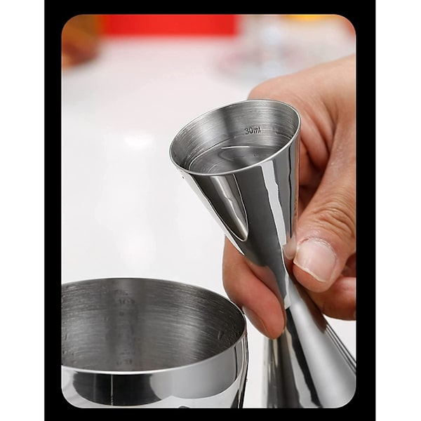 Rustfrit stål dobbelthovedet målebæger bar fest vin shaker jigger 45ML