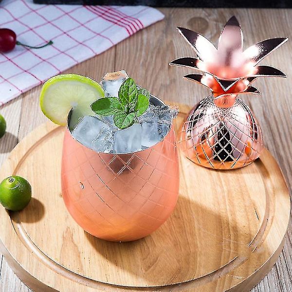 Ananas Cocktailglass Metallkopp Moskva Mule Kopp DIY Vinglass Hjemmedekorasjon Bartilbehør